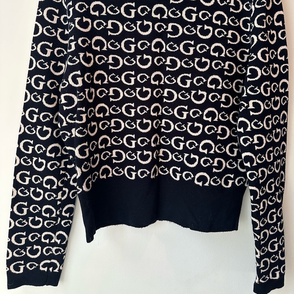 Guess Black and Cream Logo Sweater - Picture 3 of 11